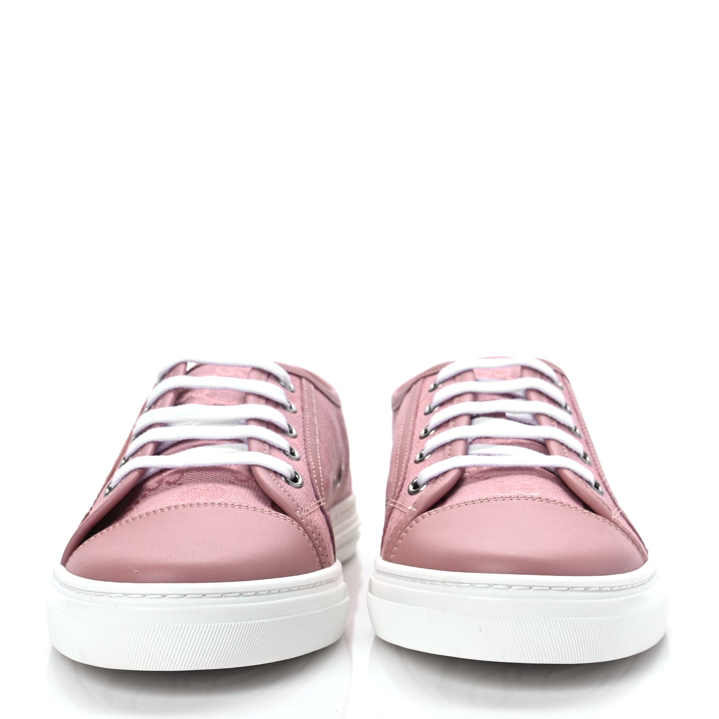 GG Monogram Calfskin Womens Low Top Sneakers 39 Pink Soft Pink