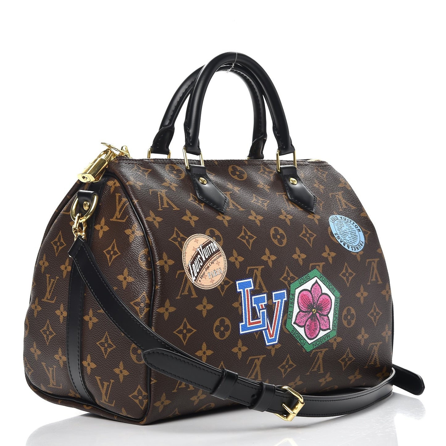 Monogram My World Tour Speedy Bandouliere 30 Black