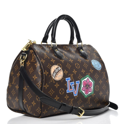 Louis Vuitton Monogram My World Tour Speedy Bandouliere 30 Black 4 of 8