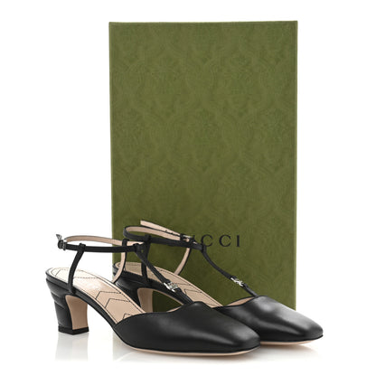 Gucci Nappa Charlotte Petite GG 55mm Slingback Pumps 36.5 Black 9 of 9