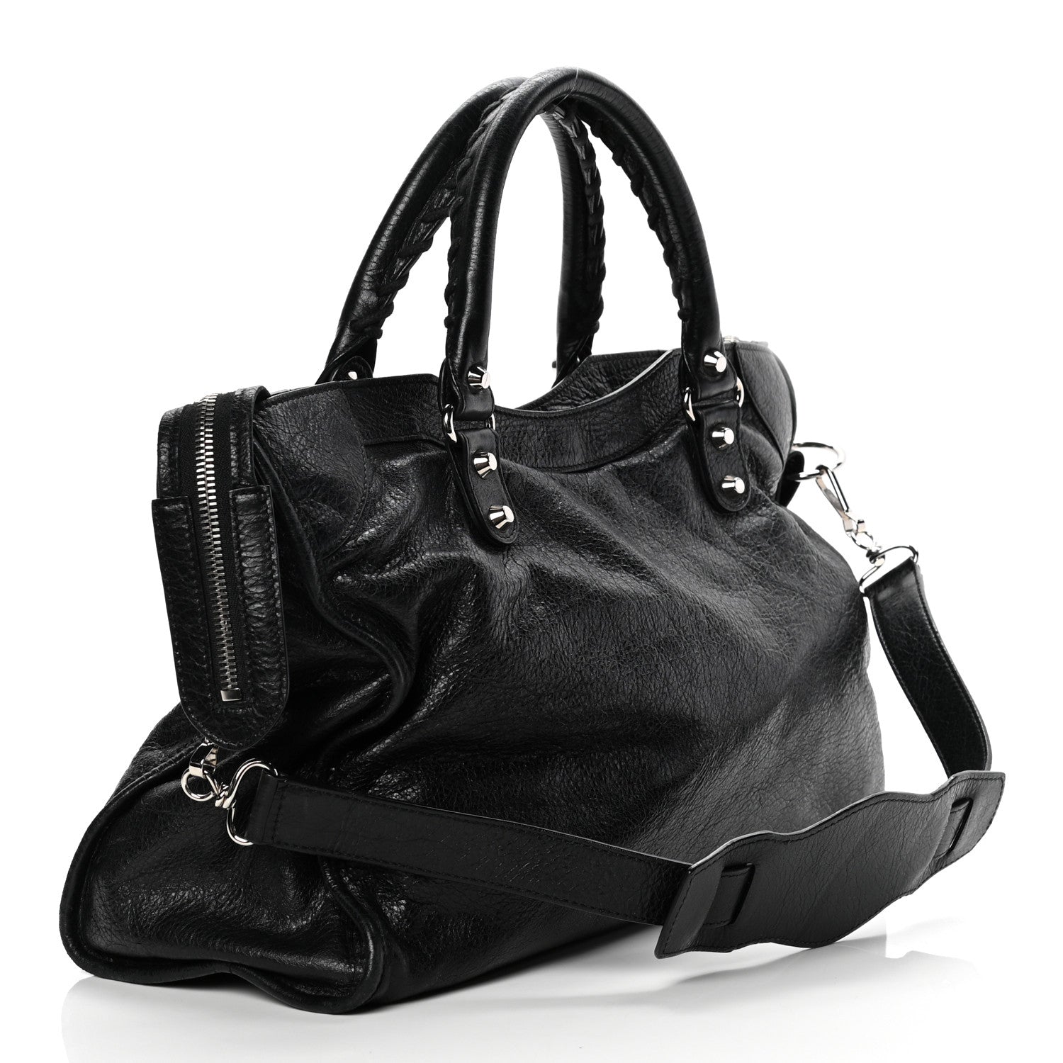Balenciaga Agneau Classic Silver Hardware City Black 2 of 7