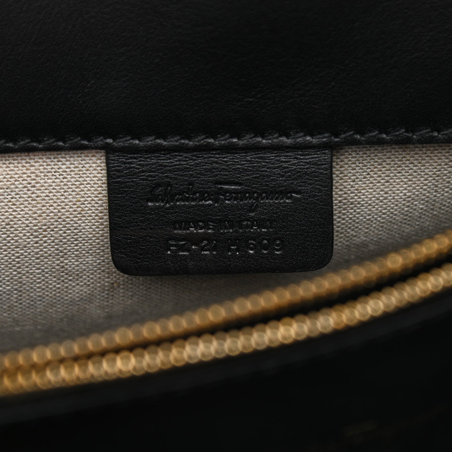 Salvatore Ferragamo Canvas Calfskin Gancini The Studio Bag Black Beige 7 of 11