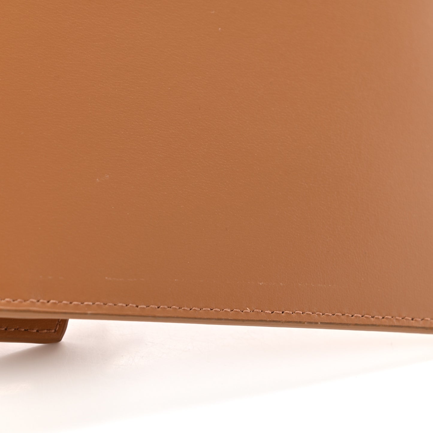 Smooth Shiny Calfskin Medium Uptown Pouch Dune