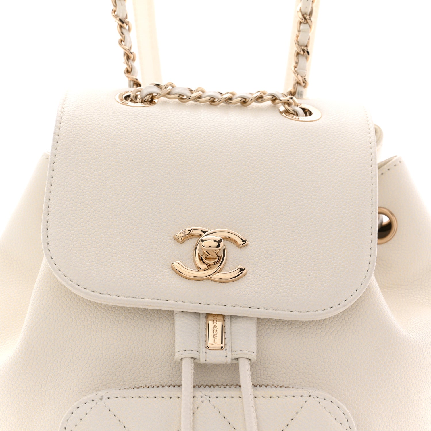 Chanel Caviar Quilted Mini Business Affinity Backpack White 8 of 12