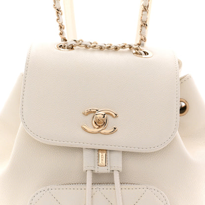 Chanel Caviar Quilted Mini Business Affinity Backpack White 8 of 12
