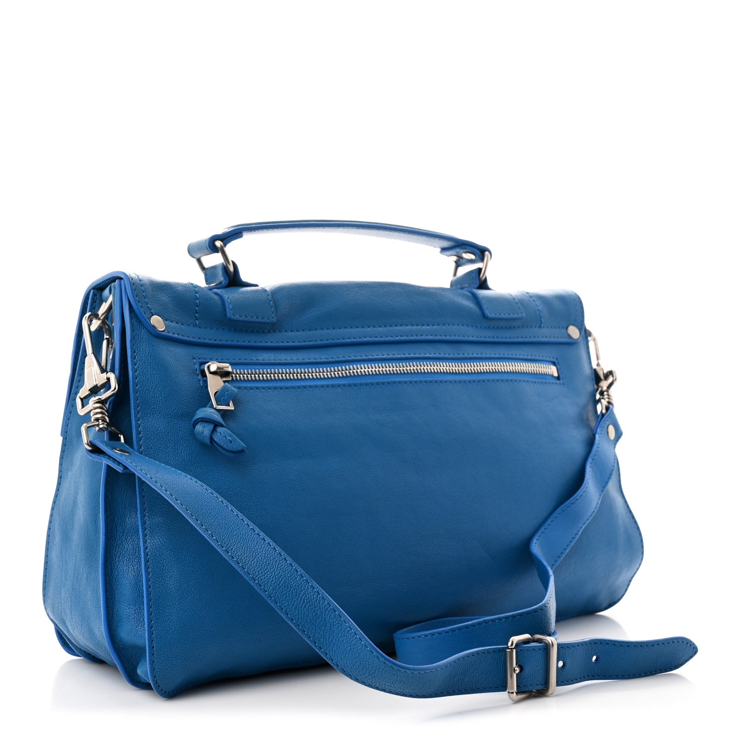 Proenza Schouler Lambskin Medium PS1 Satchel Sea Blue 1740304