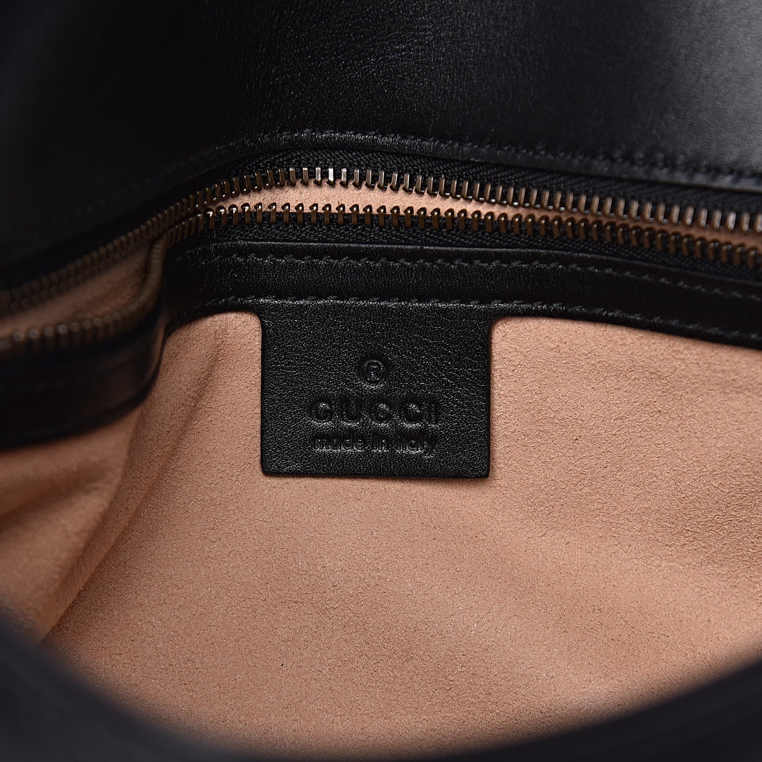 Gucci Calfskin Matelasse Small GG Marmont Shoulder Bag Black 6 of 12