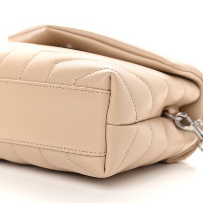 Saint Laurent Calfskin Y Quilted Monogram Toy Loulou Crossbody Bag Nude Powder 8 of 8