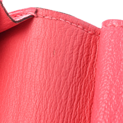 Hermes Chevre Mysore Mini Bearn Wallet Rose Lipstick 9 of 9