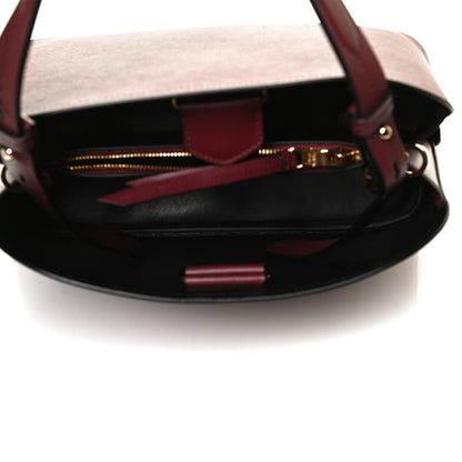 Prada Saffiano Cuir Small Matinee Tote Cherry Black 5 of 11