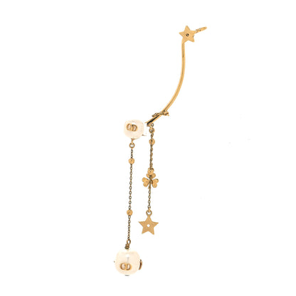Christian Dior Pearl Shiny-D Earring Gold 1 of 4