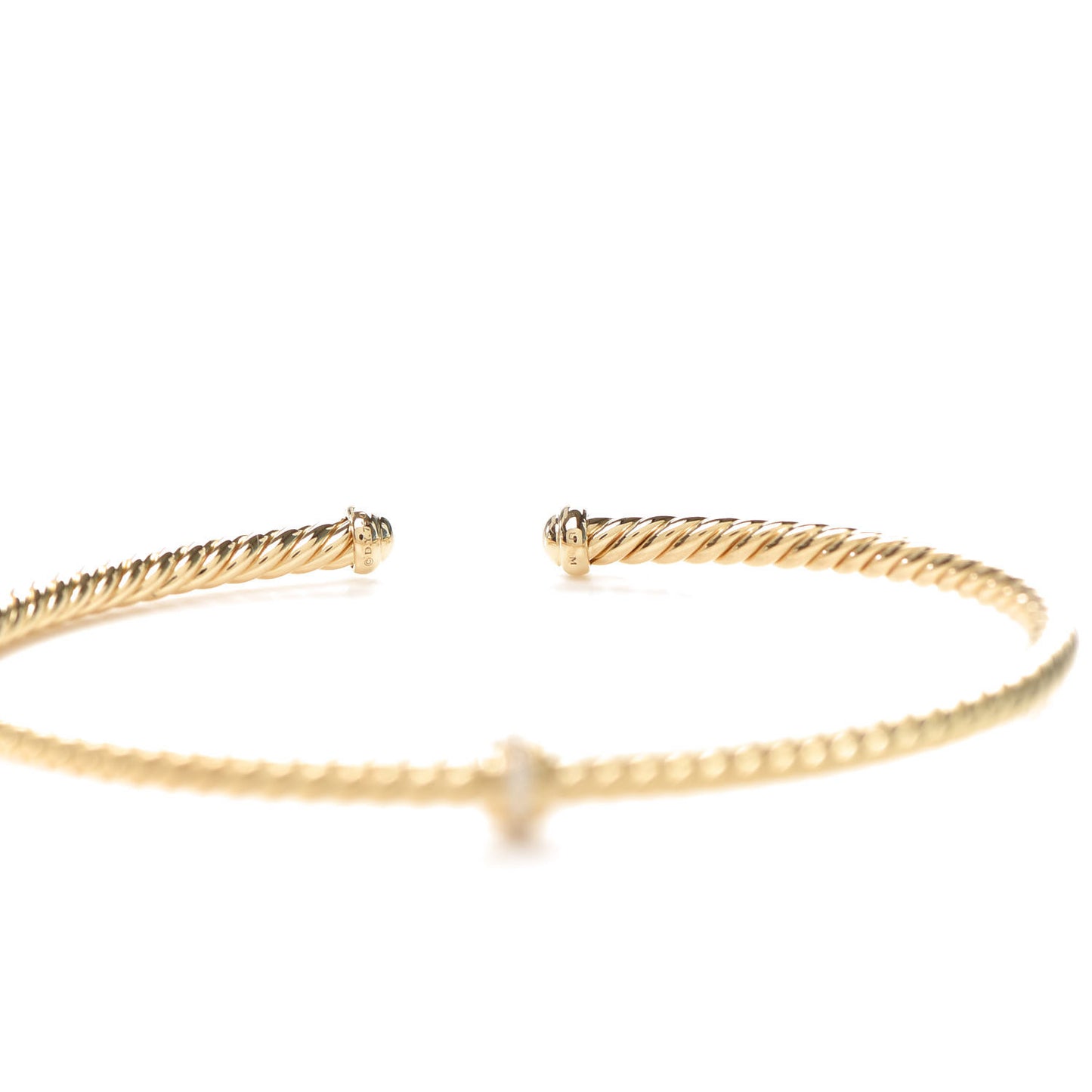 18K Yellow Gold Diamond 3mm Renaissance Center Station Bracelet