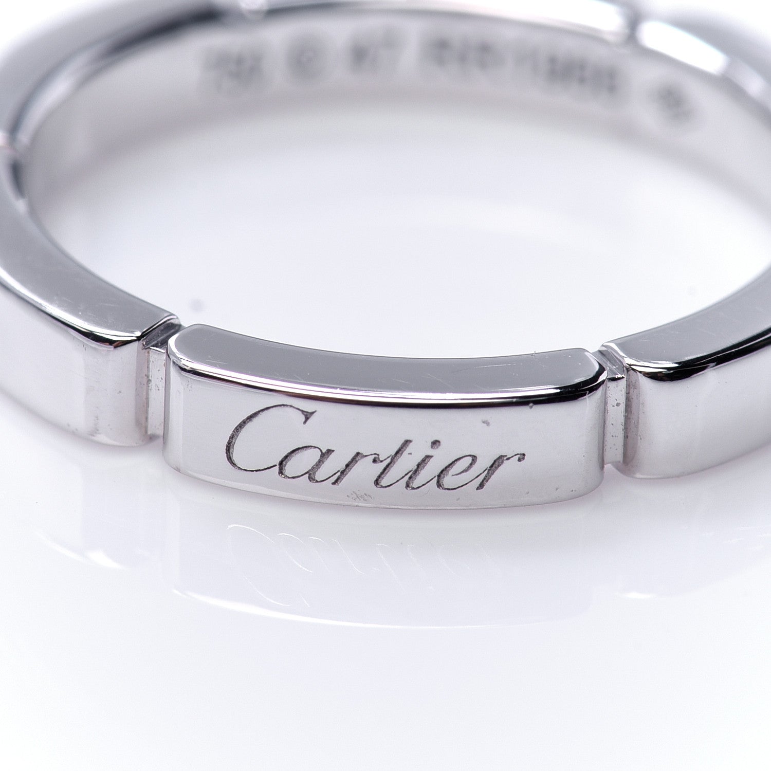 Cartier 18K White Gold 2.5mm Maillon Panthere Wedding Band Ring 47 4 4 of 6