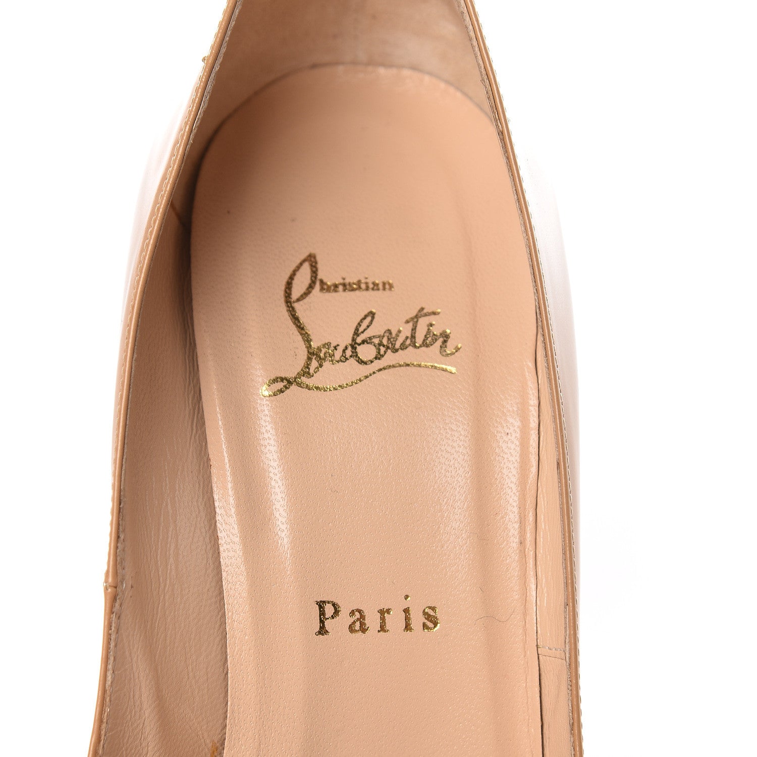 Christian Louboutin Jazz Calfskin Decollete 868 100 Pumps 39.5 Camel 9 of 12