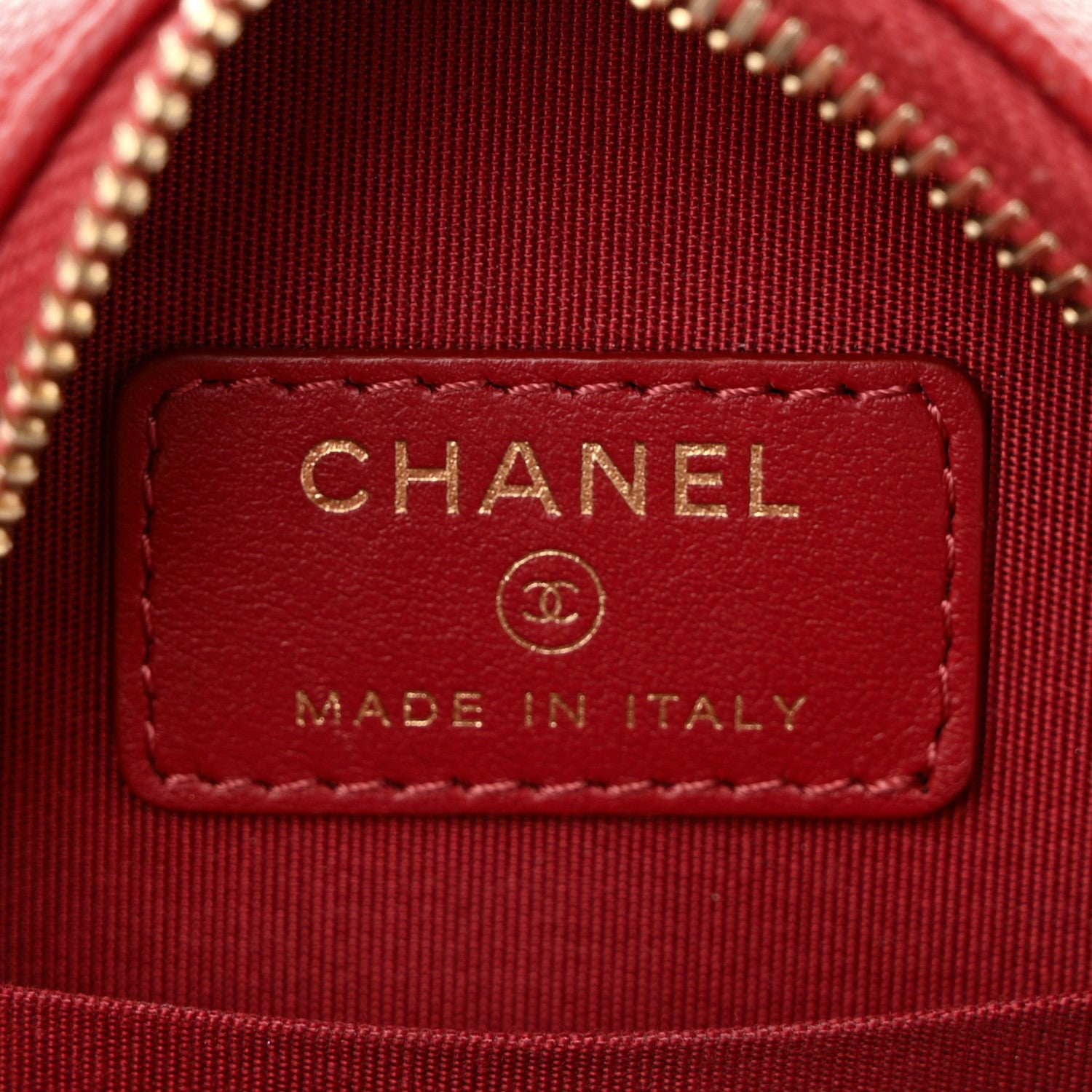 Chanel Caviar Quilted Chain Handle Round Clutch With Chain Bag  Red 6 of 10