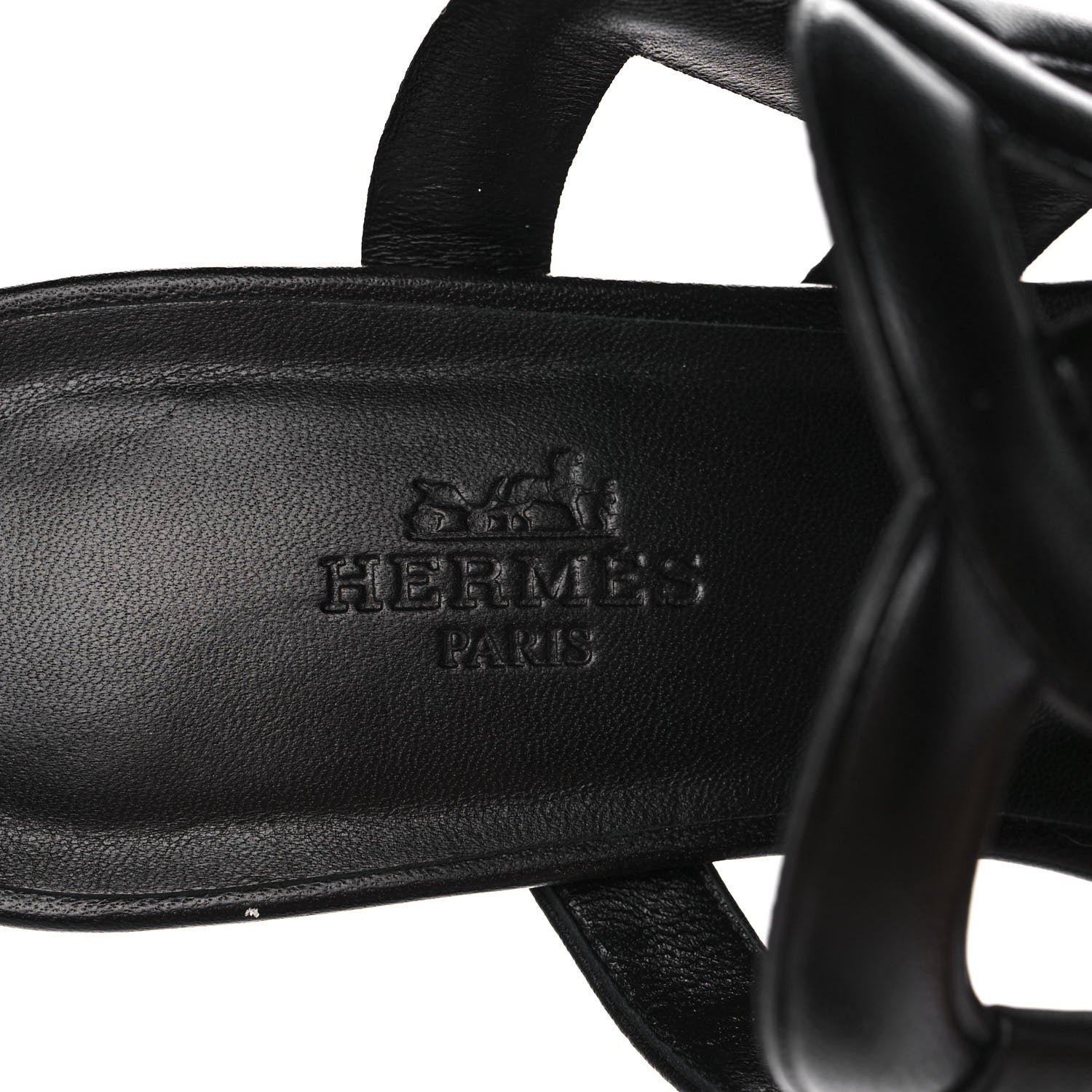 Hermes Nappa Bikini Sandals 36 Black 7 of 8