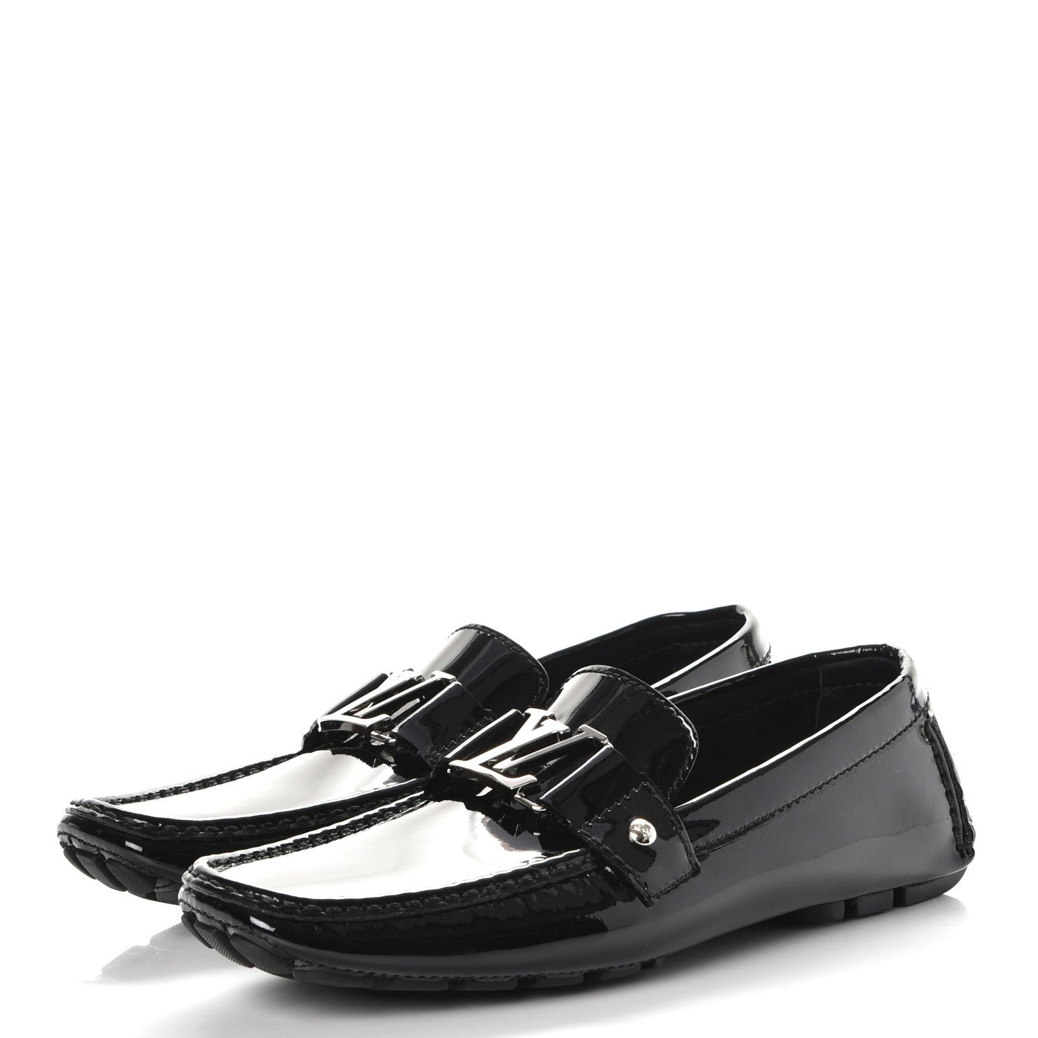 Louis Vuitton Patent Monte Carlo Loafers 9 Black 3 of 10