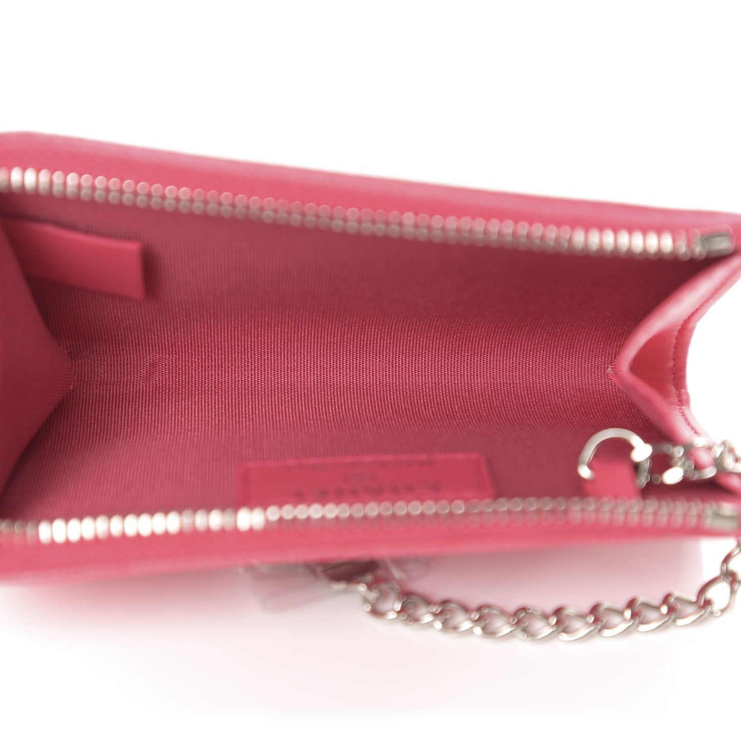Caviar Camellia Embossed Key Holder Case Pink