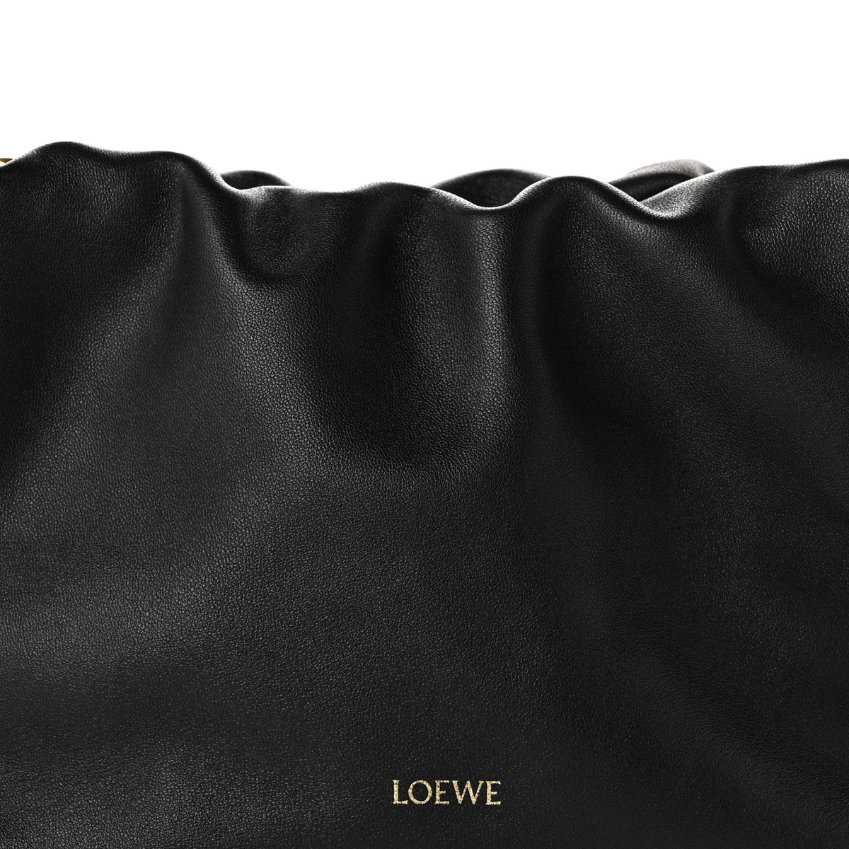 Loewe Mellow Nappa Medium Donut Chain Flamenco Knot Clutch Black 8 of 11