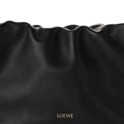 Loewe Mellow Nappa Medium Donut Chain Flamenco Knot Clutch Black 8 of 11