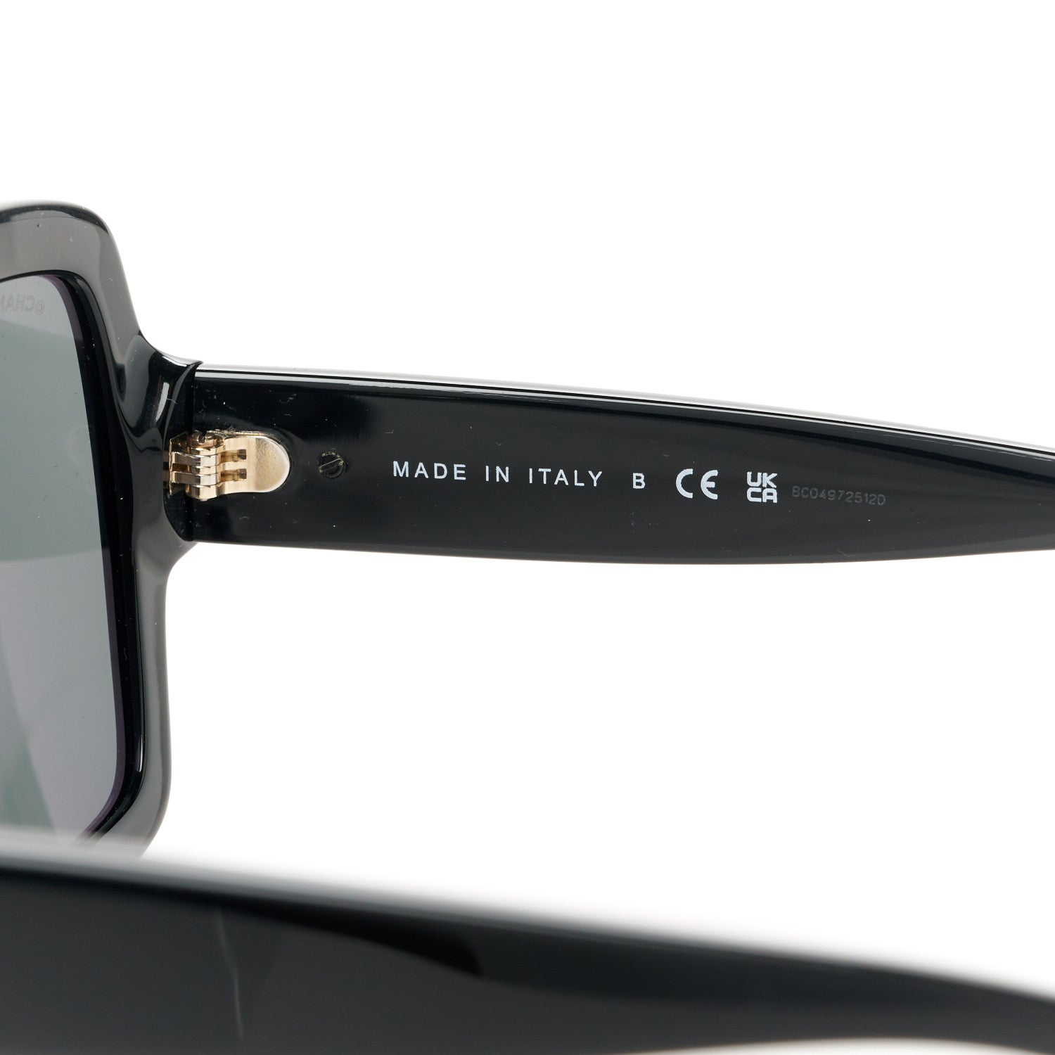 Chanel Acetate Square Heart Sunglasses 5479-A Black 6 of 8