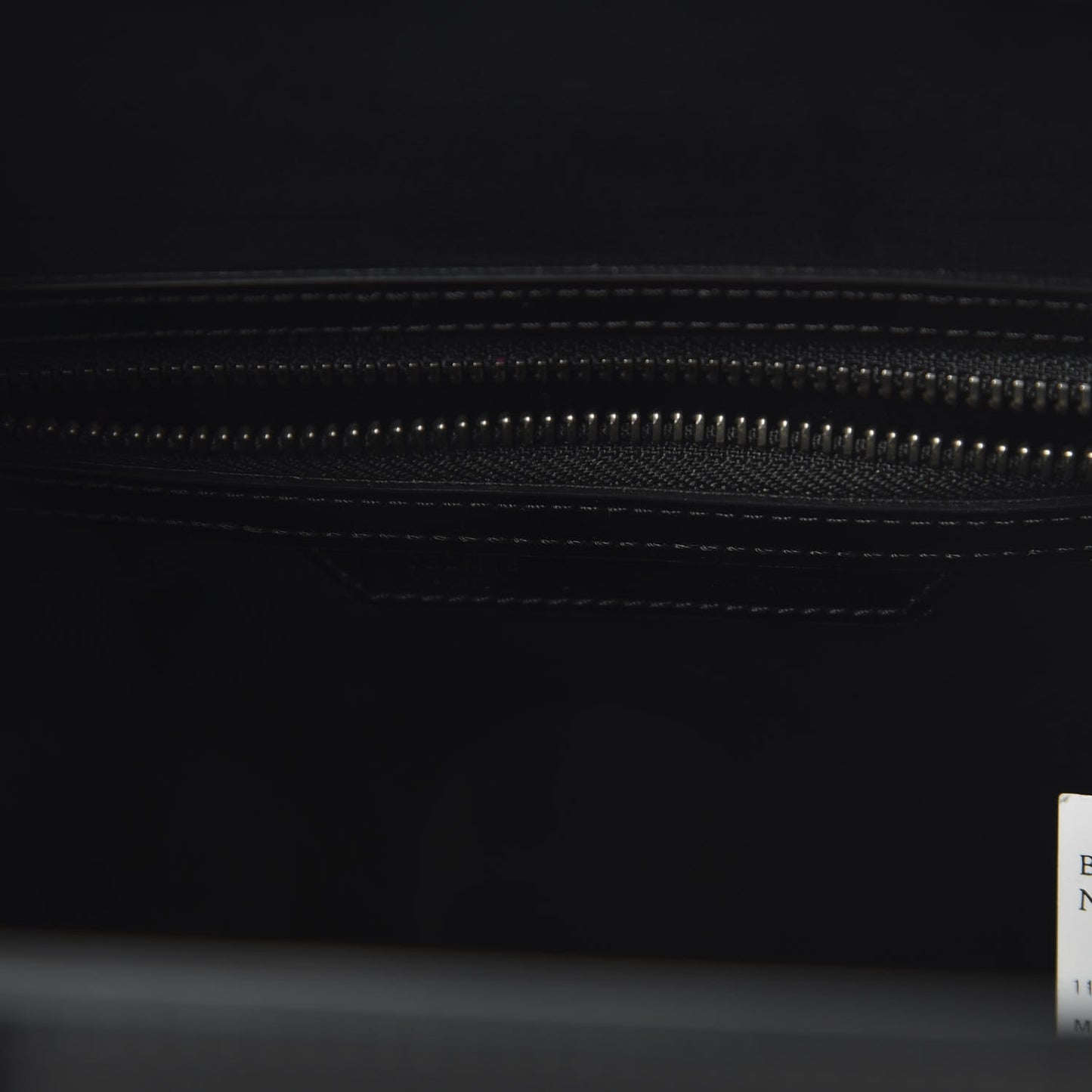 Sleek Calfskin Micro Bi-Color Luggage Black White