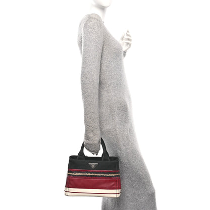 Prada Patch Righe Mix Tote Cerise 2 of 9