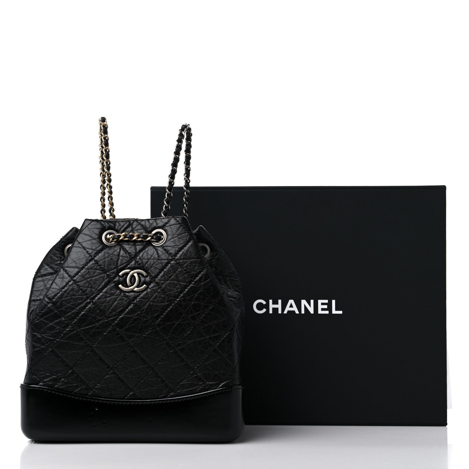 Chanel Aged Calfskin Quilted Small Gabrielle Backpack Black 11 of 11