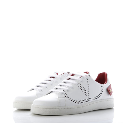 Valentino Garavani Calfskin Womens Backnet Sneakers 37 White Rosso Valentino 3 of 10