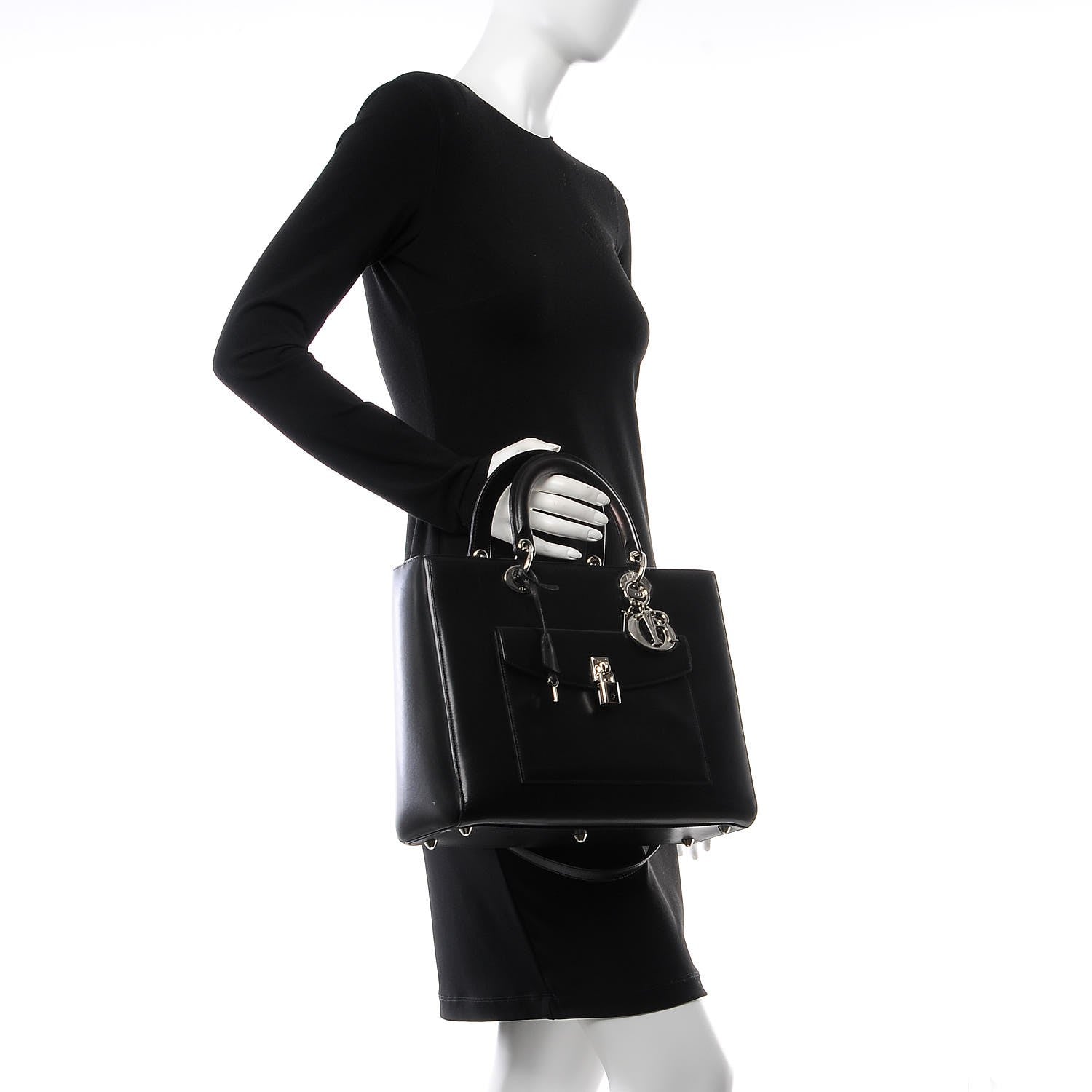 Christian Dior Calfskin Large Lady Dior Pockets Black 3 of 10