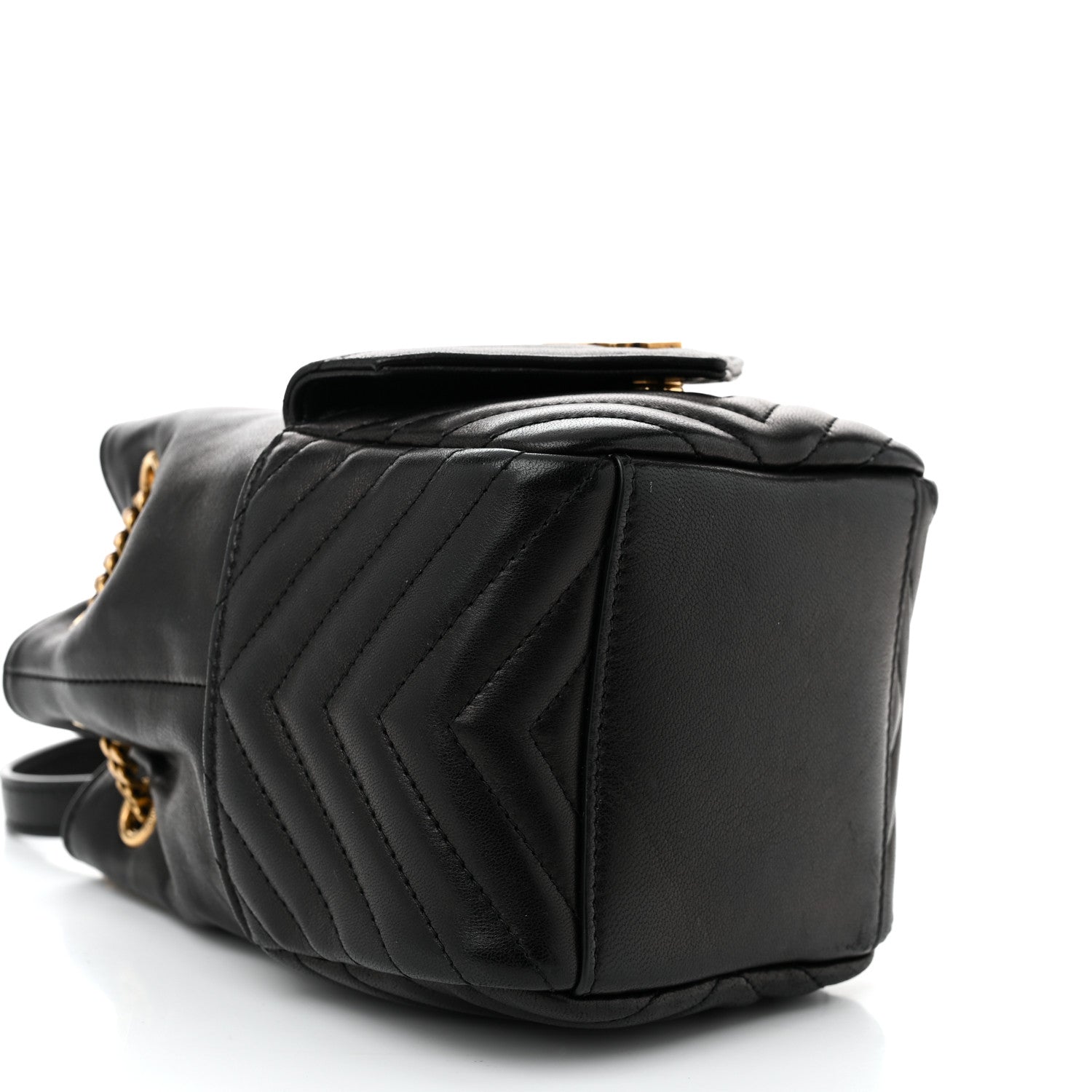 Saint Laurent Lambskin Matelasse Monogram Joe Nano Bucket Bag Black 9 of 11