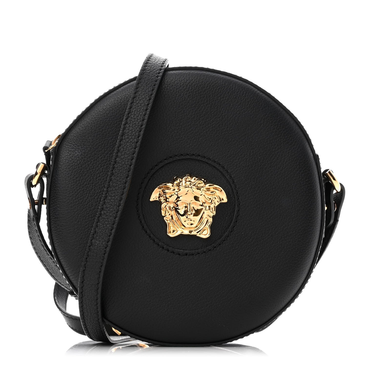 Versace Calfskin La Medusa Round Camera Bag Black 1 of 10