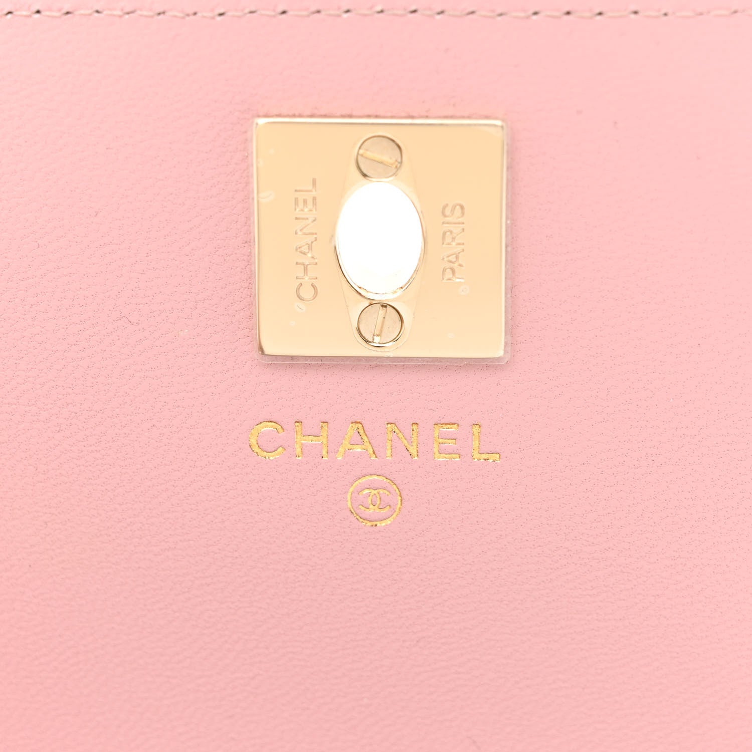 Chanel Lambskin Crystal Diamante Clutch With Chain Light Pink 5 of 9