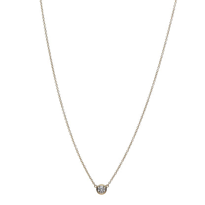 Tiffany 18K Yellow Gold Diamond .28ct Elsa Peretti Diamonds by the Yard Pendant Necklace 1 of 7
