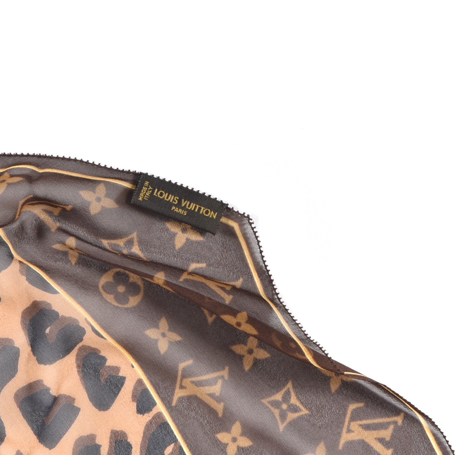 Louis Vuitton Silk Crepe Leopard Monogram Scarf 911748 – FASHIONPHILE