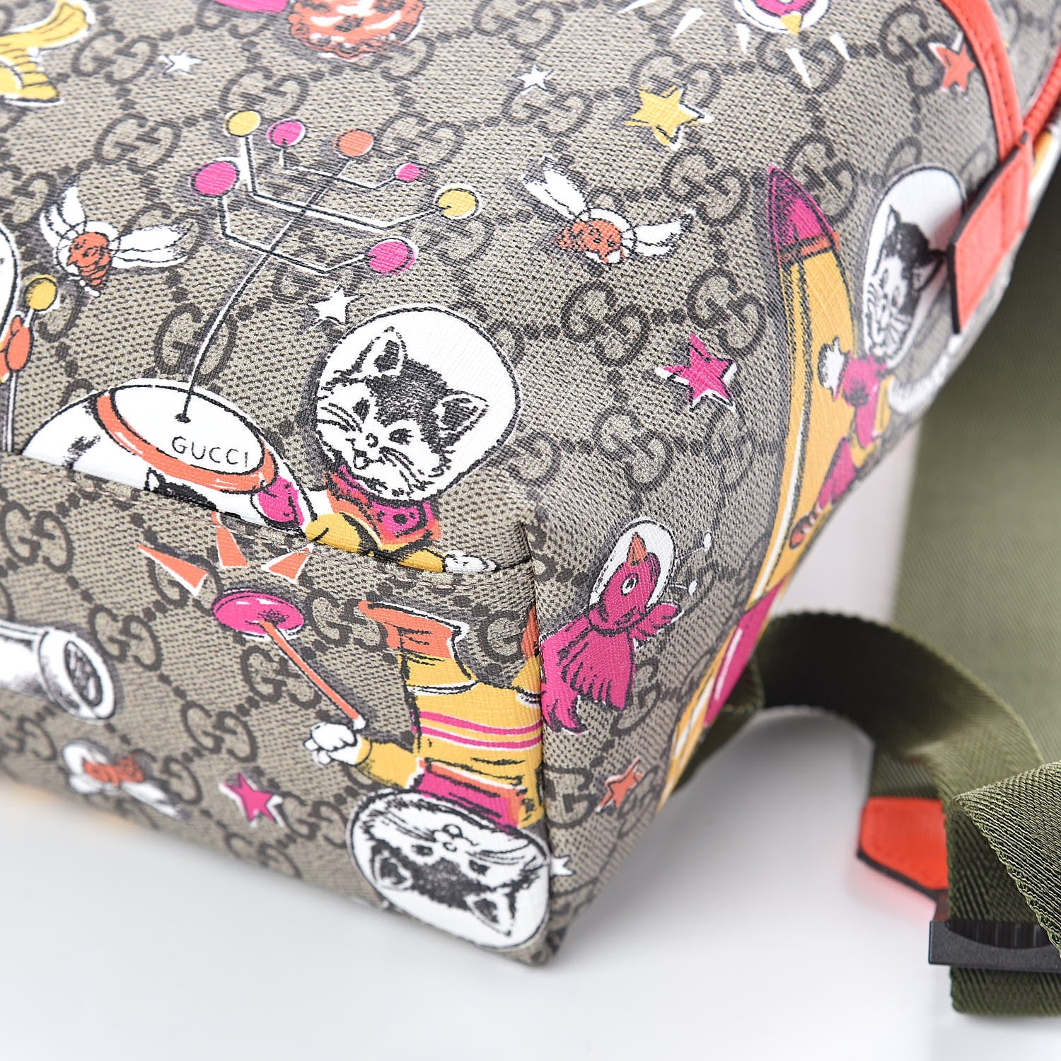 Gucci GG Supreme Monogram Space Cats Childrens Backpack 10 of 10