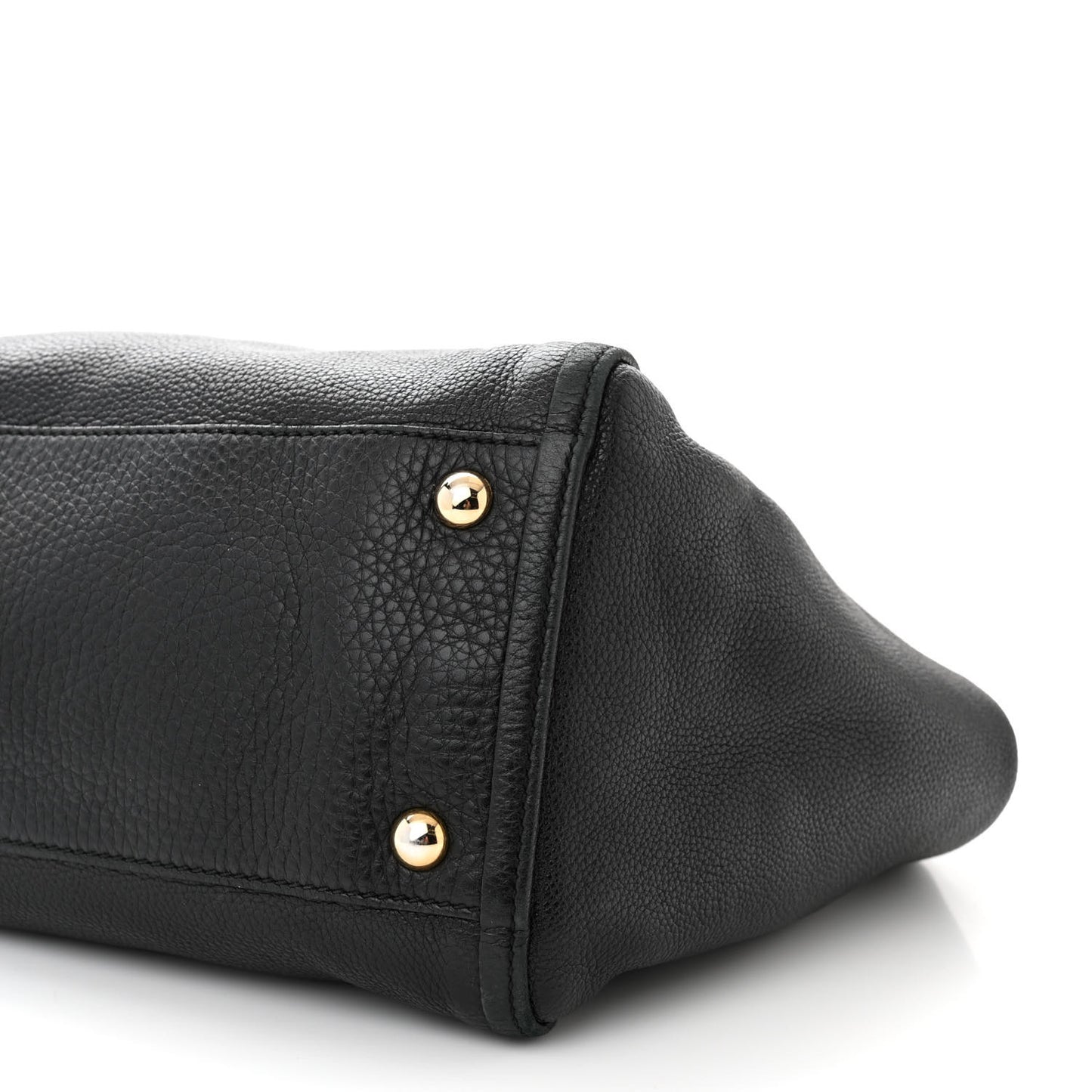 Pebbled Calfskin Medium Soho Shoulder Bag Black