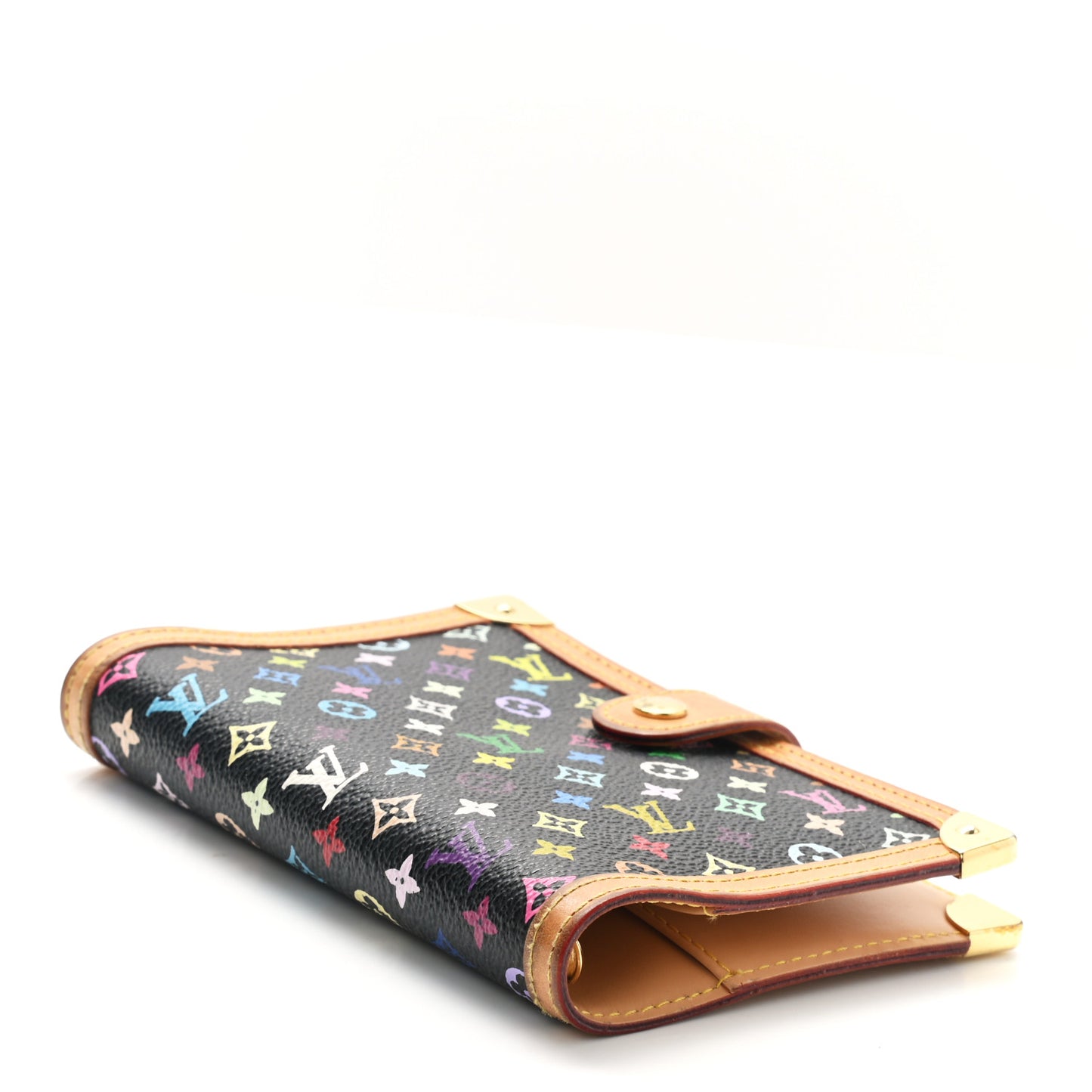 Monogram Multicolor Small Ring Agenda Cover Black