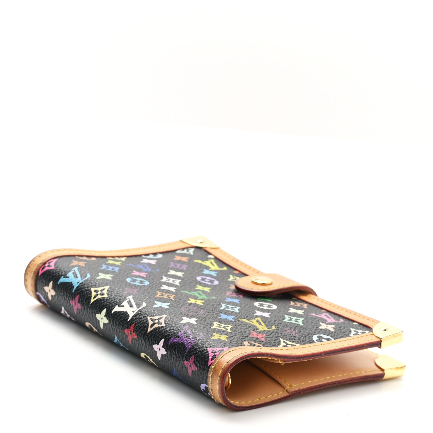 Louis Vuitton Monogram Multicolor Small Ring Agenda Cover Black 4 of 8