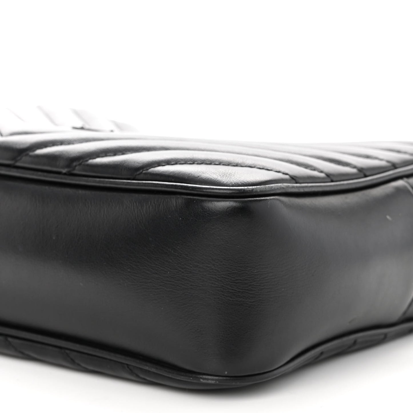 Calfskin Matelasse Monogram Monochrome Lou Camera Bag Black