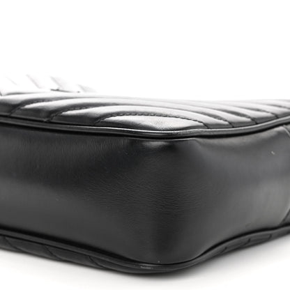 Saint Laurent Calfskin Matelasse Monogram Monochrome Lou Camera Bag Black 9 of 12