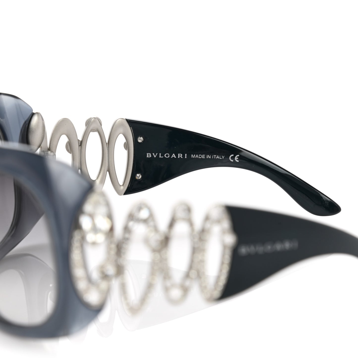 Oval Crystal 8016-B Sunglasses Blue