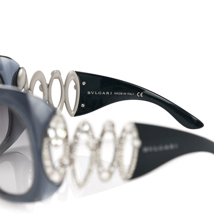 Bulgari Oval Crystal 8016-B Sunglasses Blue 7 of 10