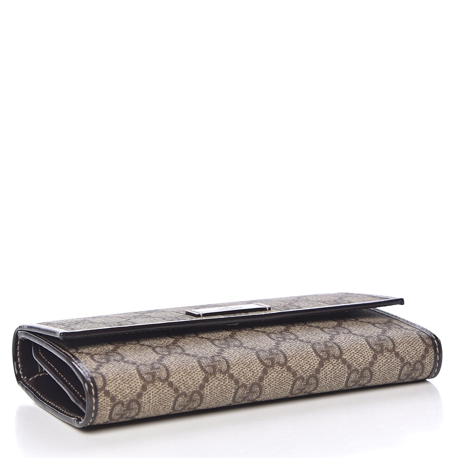 Gucci GG Plus Monogram Joy Continental Snap Oranizer Wallet Beige Ebony Dark Brown 4 of 8