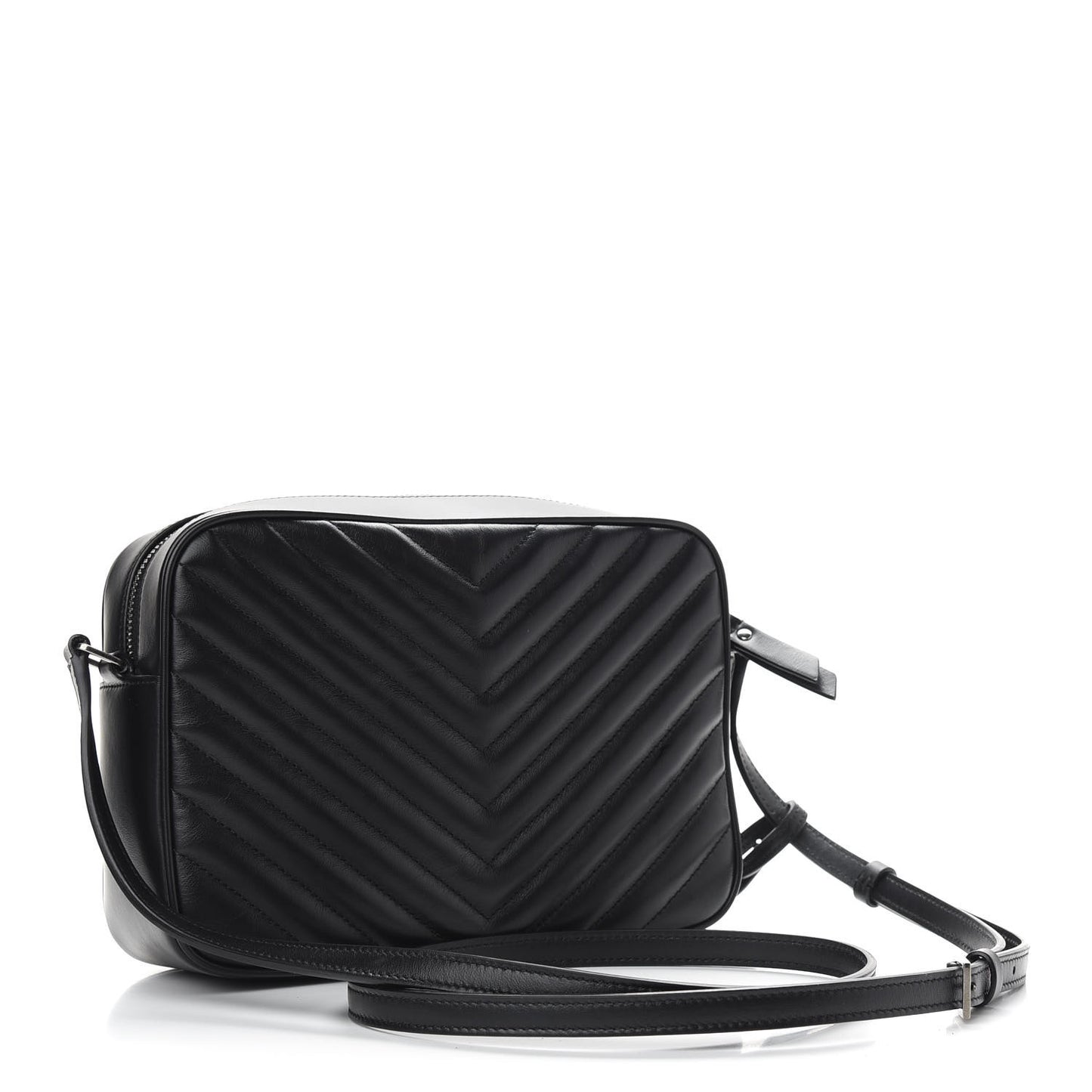 Calfskin Matelasse Monogram Lou Camera Bag Black