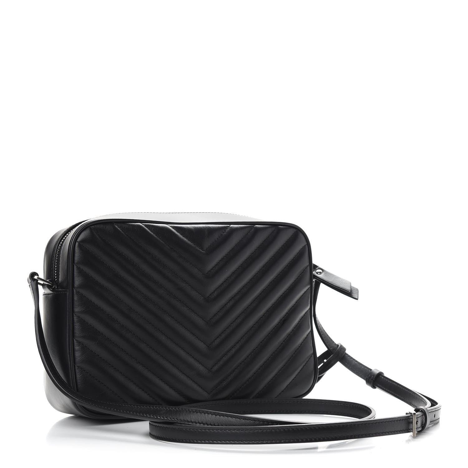 Saint Laurent Calfskin Matelasse Monogram Lou Camera Bag Black 3 of 8