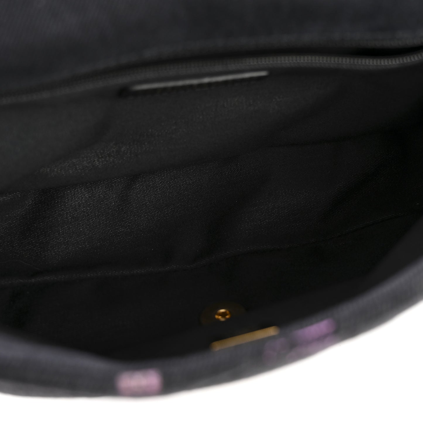 Denim Quilted Denim Mood Large Flap Black Multicolor