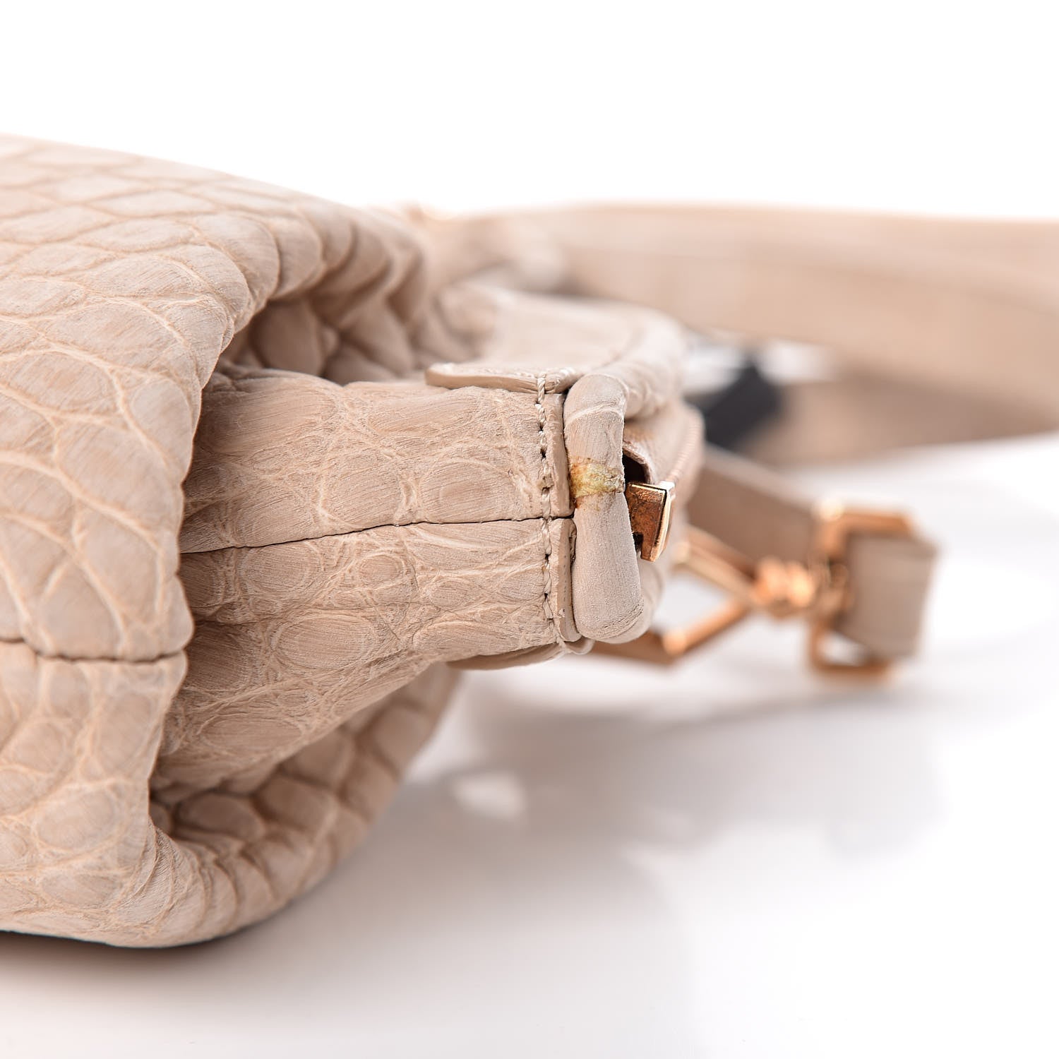 Burberry Nubuck Alligator Small Wilburg Clutch Natural Nude 12 of 12