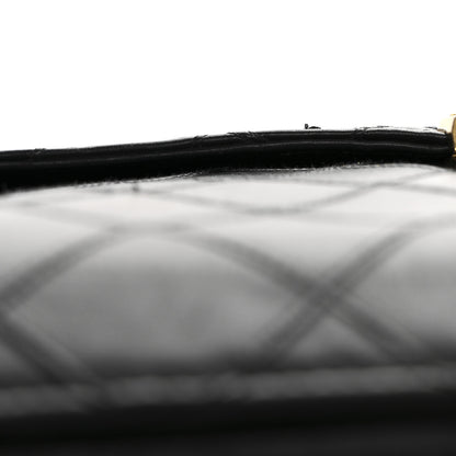 Chanel Lambskin Stitched Briefcase Bag Black 18 of 18