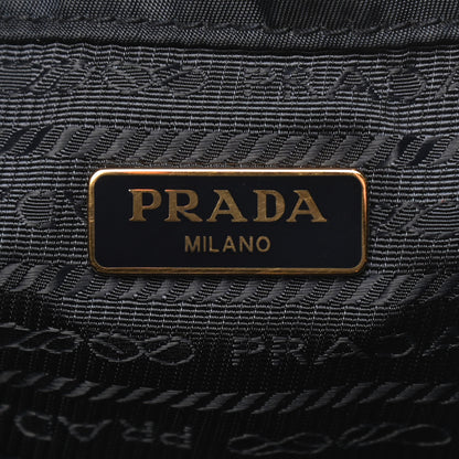 Prada Saffiano Tessuto Nylon Mini Bucket Crossbody Bag Bleu 5 of 8